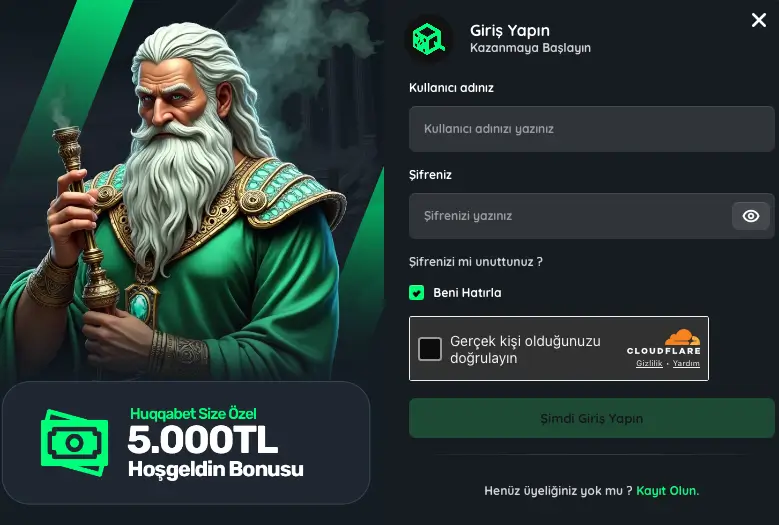 huqqabet giriş ve üyelik
